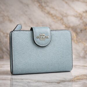 Coach Black and Light Blue Leather Wallet